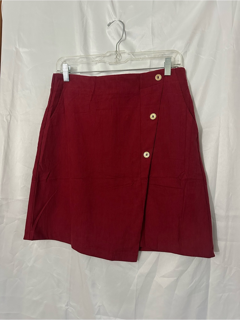 Mini Skirt in Deep Red